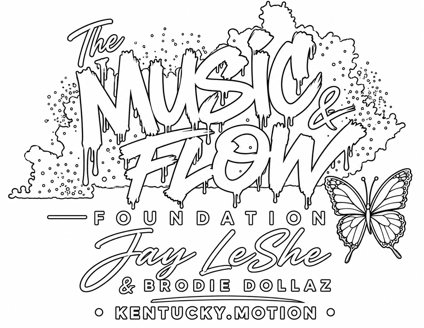 Music & Flow — Nature — printable fundraiser coloring page by The Music & Flow Foundation, Louisville KY